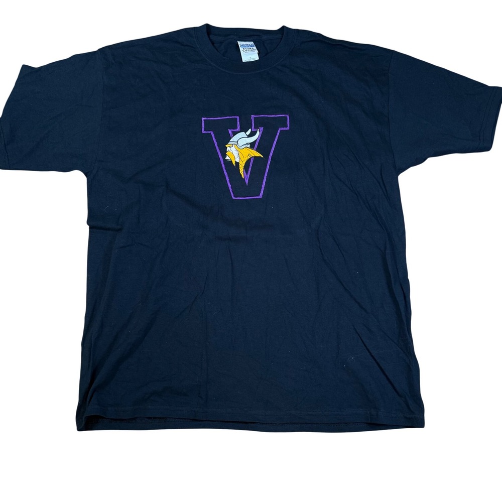 Vintage Minnesota Vikings T‎ Shirt The O Zone Nielsville MN Gildan XL